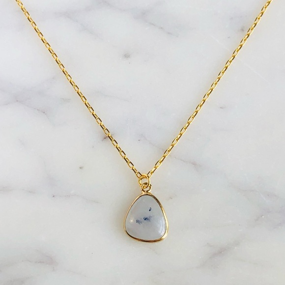Moonstone Gold Necklace - Picture 2 of 6